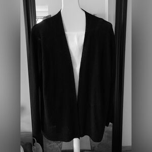 EILEEN FISHER Black Wool Cardigan Sweater